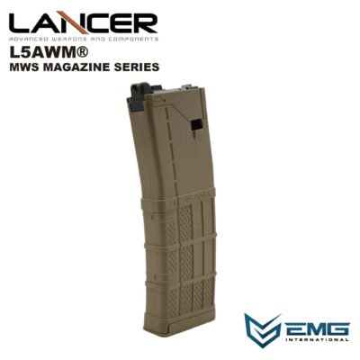 Alternative view of Angry Gun Lancer L5AWM V2 Gas Magazine for TM MWS, 35 BBs - Tan