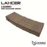 Angry Gun Lancer L5AWM V2 Gas Magazine for TM MWS, 35 BBs - Tan - obrazek 8