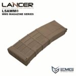 Angry Gun Lancer L5AWM V2 Gas Magazine for TM MWS, 35 BBs - Tan - obrazek 9