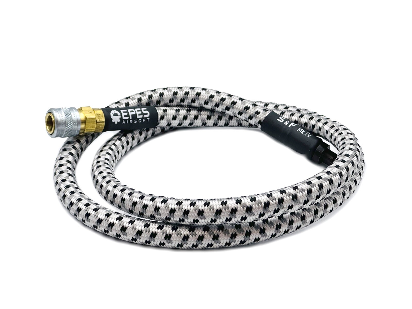 EPeS HPA S a F Braided Hose, 100cm, QD Foster - White / Grey OD-A-E126-100-ARC asgbox.pl EPeS HPA S a F Braided Hose, 100cm, QD Foster - White / Grey