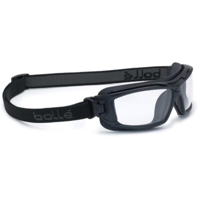BOLLÉ ULTIM8 BSSI Safety Goggles, Clear Lenses - Black