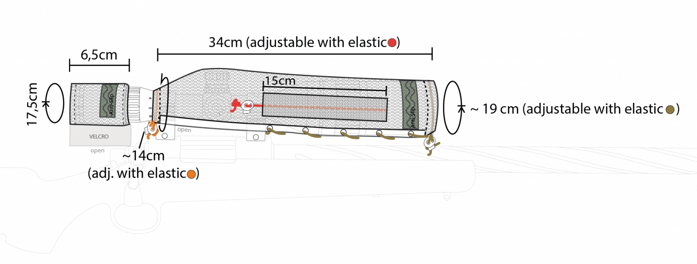 Novritsch Universal Riflescope Camo Cover - Kreuzotter OD-A-NOVRITSCH115-KR asgbox.pl Novritsch Universal Riflescope Camo Cover - Kreuzotter - obrazek 5