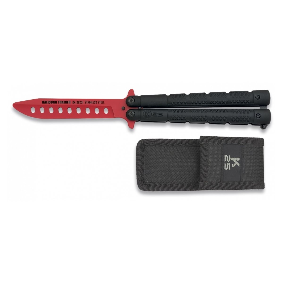K25 Training Balisong Knife - Red OD-A-VYS106-RD asgbox.pl K25 Training Balisong Knife - Red