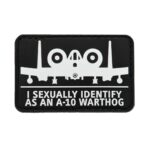 3D PVC SEXUAL IDENTIFICATION A-10 WARTHOG Patch - Black