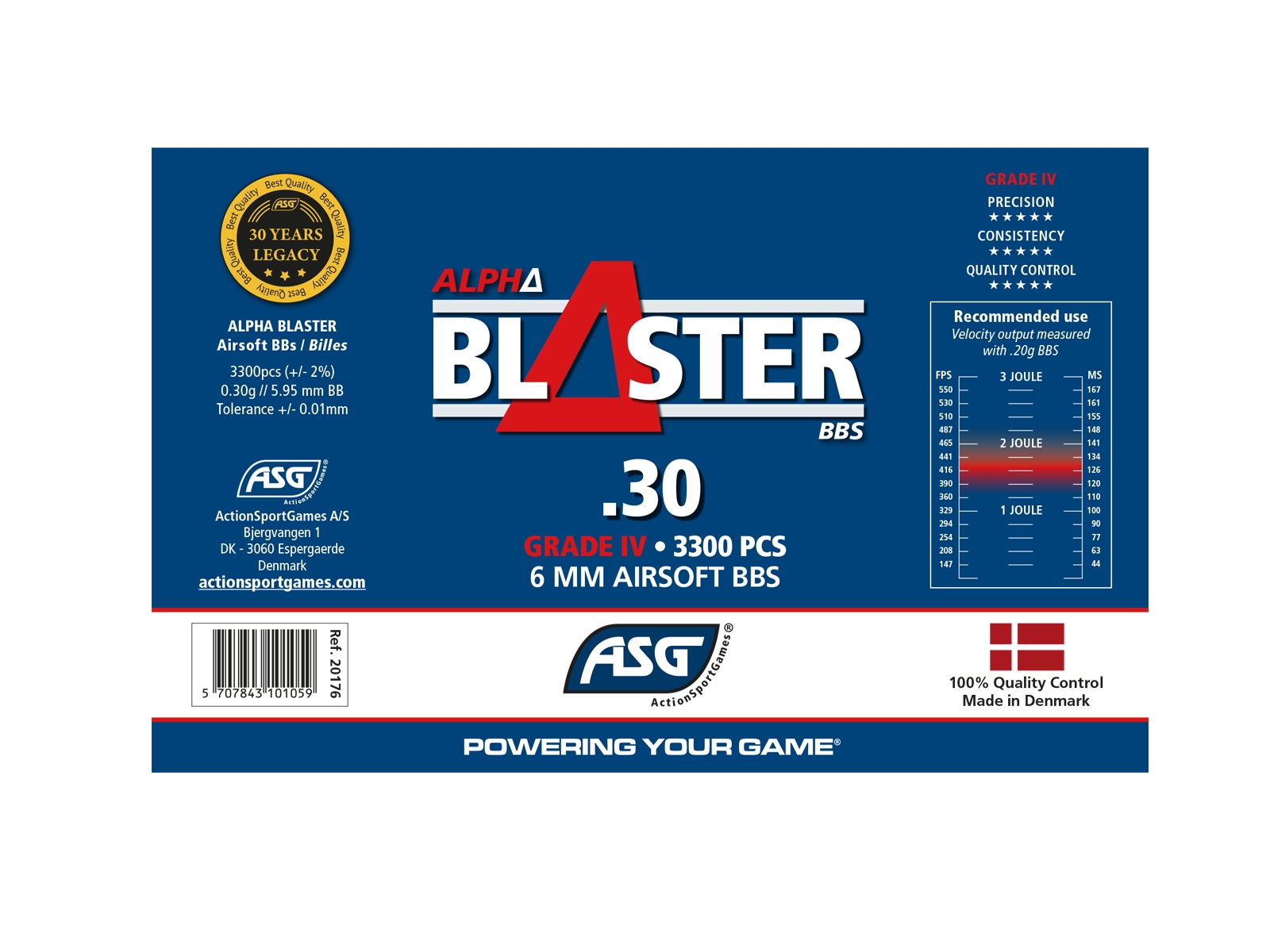 ASG ALPHA Blaster BBs 0,30g, 3300 BBs - White OD-A-ASG383 asgbox.pl ASG ALPHA Blaster BBs 0,30g, 3300 BBs - White - obrazek 3