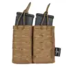 asgbox.pl - Podwójna ładownica Laser-Cut MOLLE na 2 magazynki typu M4/M16 - Tan