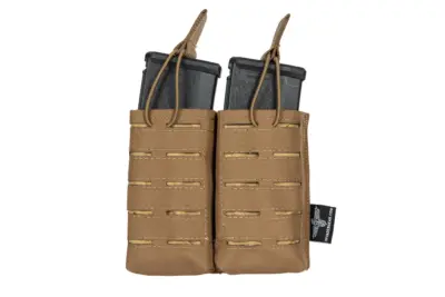 asgbox.pl - Podwójna ładownica Laser-Cut MOLLE na 2 magazynki typu M4/M16 - Tan
