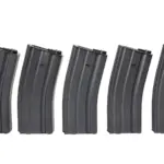 asgbox.pl - Zestaw 5 magazynków hi-cap 300 kulek do M4/M16 - czarny