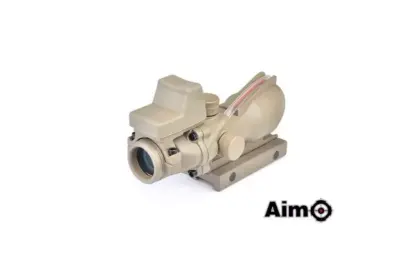 asgbox.pl - Replika lunety ACOG 4X32C (z podświetleniem światłowodowym i celownikiem RMR) - tan