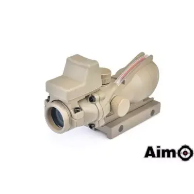 asgbox.pl - Replika lunety ACOG 4X32C (z podświetleniem światłowodowym i celownikiem RMR) - tan