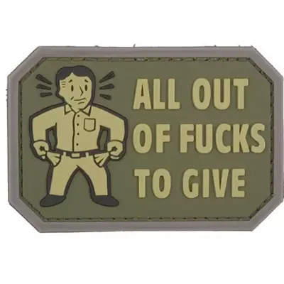 asgbox.pl - Naszywka 3D - All Out - oliwkowa