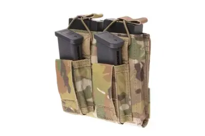 asgbox.pl - Podwójna ładownica Open Top na magazynki M4/M16 + pistoletowe - Multicam