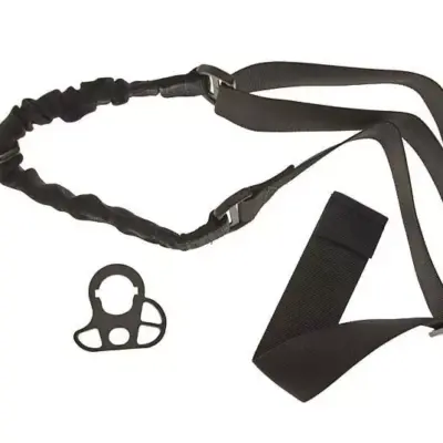 asgbox.pl - Jednopunktowy pas nośny Bungee z montażem - czarny