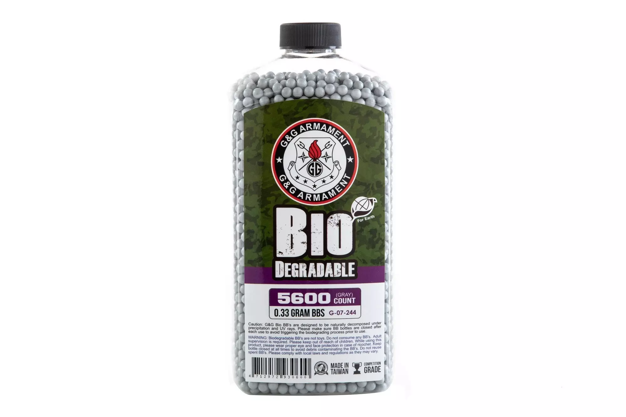 Butelka kulek BIO 0,33g (5600 w butelce) - szare OD-G-GIG-16-025341-00 asgbox.pl asgbox.pl - Butelka kulek BIO 0