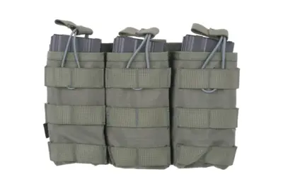asgbox.pl - Potrójna ładownica Open I na magazynki AK/M4/G36 - ranger green