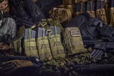 Potrójna ładownica Open I na magazynki AK/M4/G36 - primal grey - obrazek 3