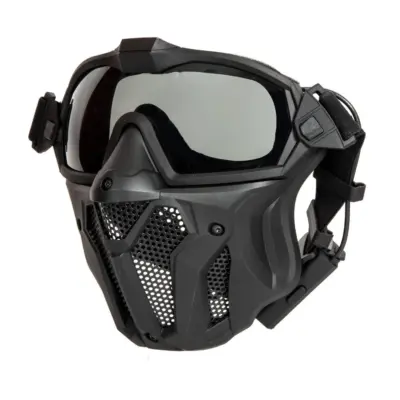 asgbox.pl - Maska z goglami i wentylatorem - czarna