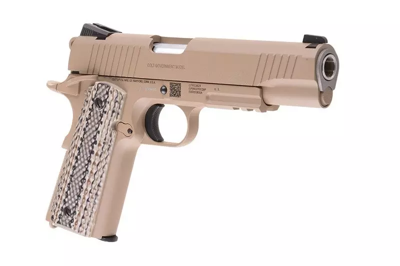 Replika pistoletu Colt M45A1 CO2 6mm GBB - tan CYB-02-019652-00 asgbox.pl Replika pistoletu Colt M45A1 CO2 6mm GBB - tan - obrazek 4
