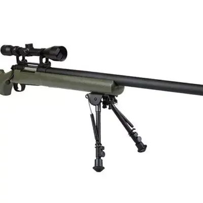 asgbox.pl - Replika karabinu snajperskiego SW-04 (z lunetą i dwójnogiem) - oliwkowa