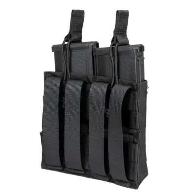 asgbox.pl - Podwójna ładownica Laser-Cut MOLLE na 2 magazynki typu M4/M16 - czarna