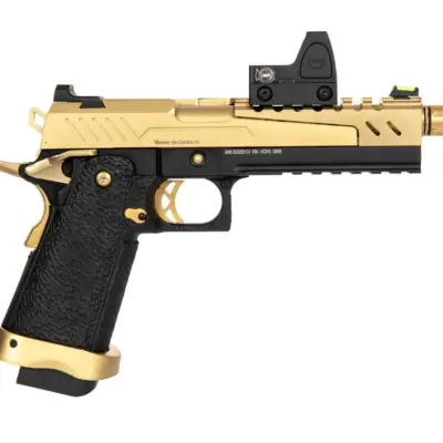 asgbox.pl - Replika pistoletu Hi-capa 5.1 Split Slide - czarna / złota (z celownikiem BDS)