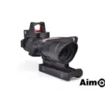 asgbox.pl - Replika lunety ACOG 4X32C (z podświetleniem światłowodowym i celownikiem RMR) - czarna