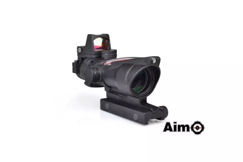 Replika lunety ACOG 4X32C (z podświetleniem światłowodowym i celownikiem RMR) - czarna AMO-10-013657-00 asgbox.pl asgbox.pl - Replika lunety ACOG 4X32C (z podświetleniem światłowodowym i celownikiem RMR) - czarna