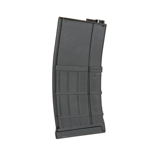 asgbox.pl - Polimerowy magazynek mid-cap LT 130 kulek do replik M4/M16 - czarny