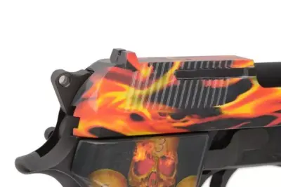 asgbox.pl - Replika pistoletu automatycznego M93R AEP Fire Pattern Custom (Red Frame)