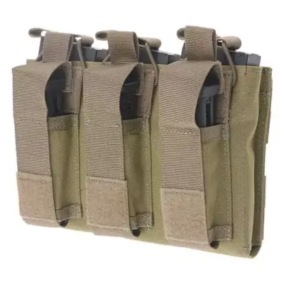 asgbox.pl - Potrójna ładownica Open Top na magazynki M4/M16 + pistoletowe - khaki