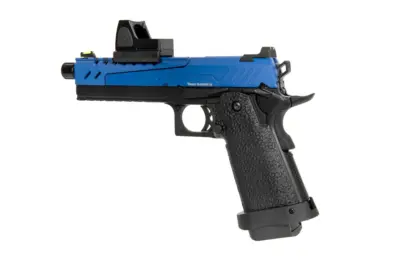 asgbox.pl - Replika pistoletu Hi-capa 5.1 Split Slide - niebieska / czarna (z celownikiem BDS)