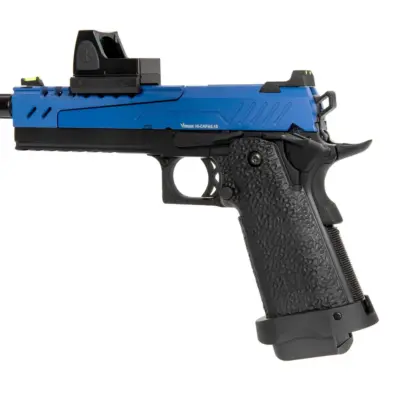 asgbox.pl - Replika pistoletu Hi-capa 5.1 Split Slide - niebieska / czarna (z celownikiem BDS)