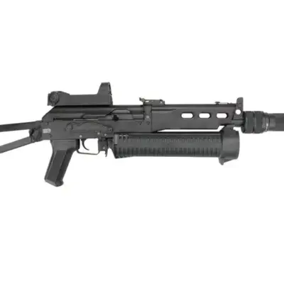 asgbox.pl - Replika pistoletu maszynowego PP-19 Bizon-2 z tłumikiem i kolimatorem