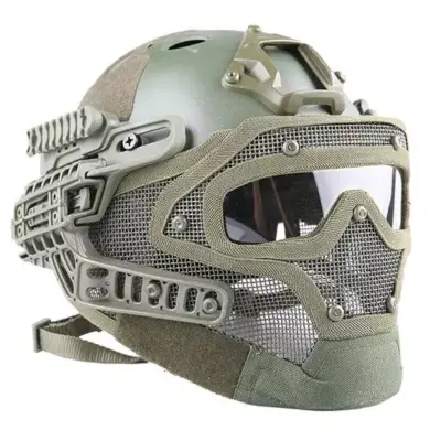 asgbox.pl - Replika kasku FAST PJ G4 System z osłoną twarzy - Olive Green