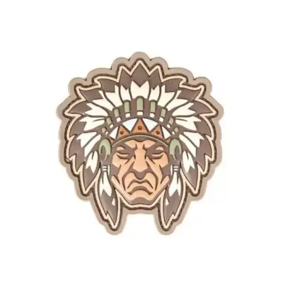 asgbox.pl - Naszywka Native American Warrior Head 1 - Multicam