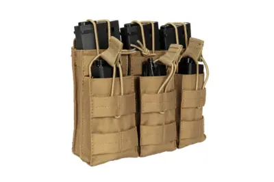 asgbox.pl - Potrójna ładownica na 6 magazynków typu M4/M16 - coyote