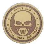 asgbox.pl - Naszywka 3D – Don't Run - Ghost - tan