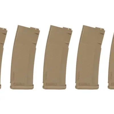 asgbox.pl - Zestaw 5 magazynków S-Mag Mid-Cap na 125 kulek - tan