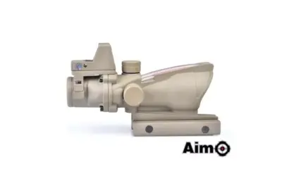 Replika lunety ACOG 4X32C (z podświetleniem światłowodowym i celownikiem RMR) - tan - obrazek 2