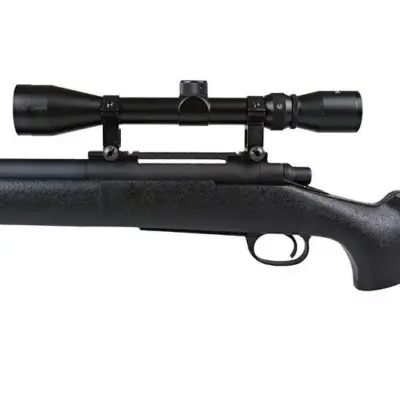 asgbox.pl - Replika karabinu snajperskiego SW-04J Army z lunetą i dwójnogiem (Upgraded) - czarna