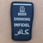 asgbox.pl - Naszywka 3D - Beer drinking infidel - Black