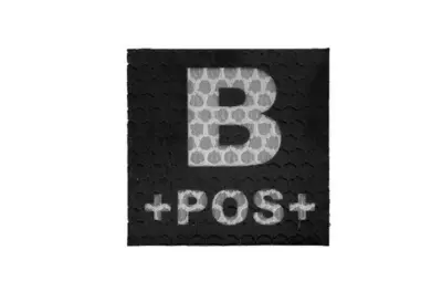 asgbox.pl - Naszywka IR z grupą krwi: B POS