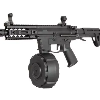 Alternative view of Replika pistoletu maszynowego PX9 (+ magazynek DRUM) - czarna