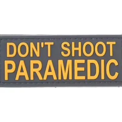 asgbox.pl - Naszywka 3D - DON'T SHOOT PARAMEDIC - żółta