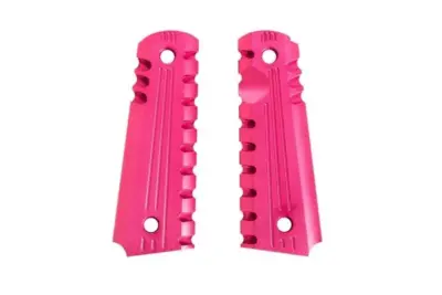 Aluminiowe okładziny chwytu do pistoletów typu Colt 1911 - czerwone - obrazek 2