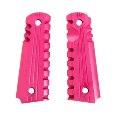 Alternative view of Aluminiowe okładziny chwytu do pistoletów typu Colt 1911 - czerwone