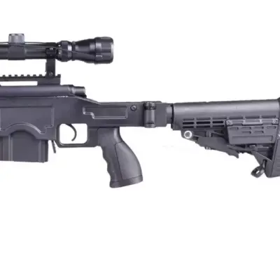 asgbox.pl - Replika karabinu snajperskiego MB4412D - z lunetą i dwójnogiem - czarna