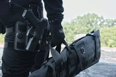 Pokrowiec na broń Sniper /mata strzelecka (1200mm) - czarny - obrazek 2