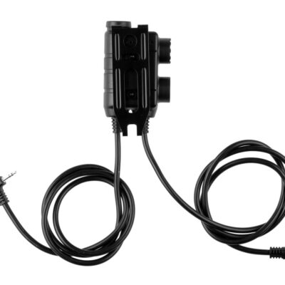 Alternative view of Earmor M56 Dual Comm Tactical PTT for 2x Motorola Talkabout Black