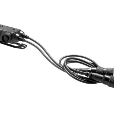 Alternative view of Earmor M56 Dual Comm Tactical PTT for 2x PRC Radios Black